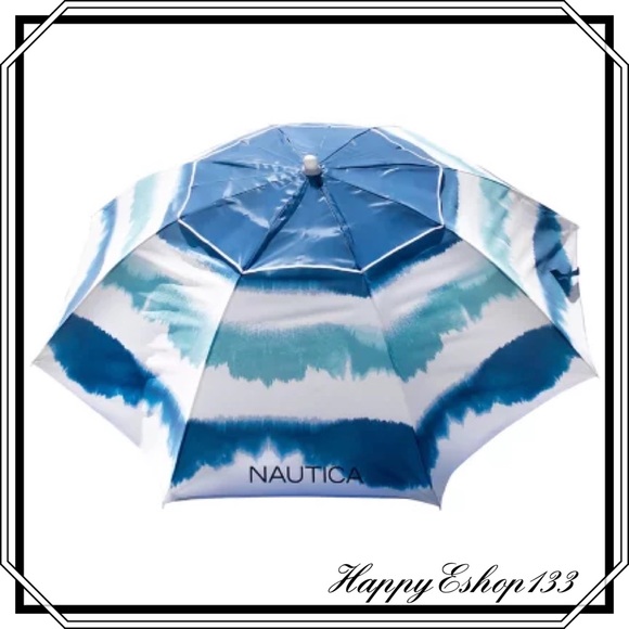 Nautica Beach Umbrella 7' of Full Coverage UPF 50+ Sun Protection Tie Dye - Picture 7 of 7